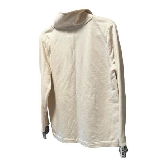 LANDS' END SERIOUS SWEATS WOMEN'S QUARTER ZIP SWEATSHIRT SZ M 10-12 - Picture 2 of 5